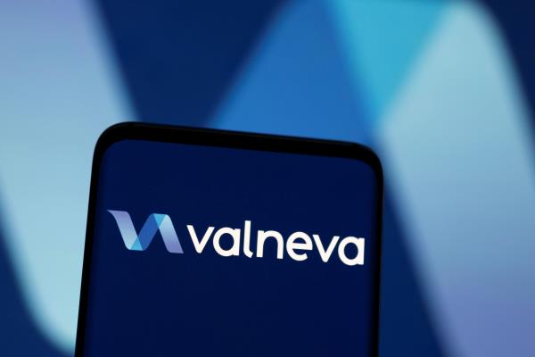 Illustration shows Valneva logo